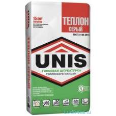 Штукатурка гипсовая Юнис / Unis Теплон (серая), 30 кг